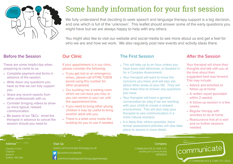 First Session Leaflet