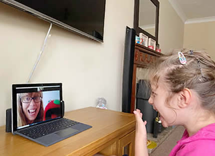 Online speech and language therapy session
